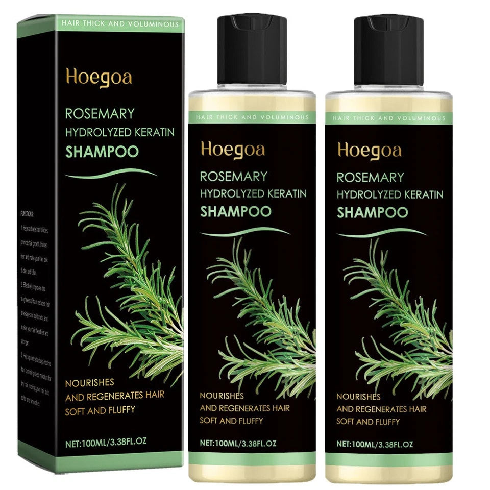 2 Pack Organic Rosemary Hair Growth Shampoo for Women and Men-Natural Thickening