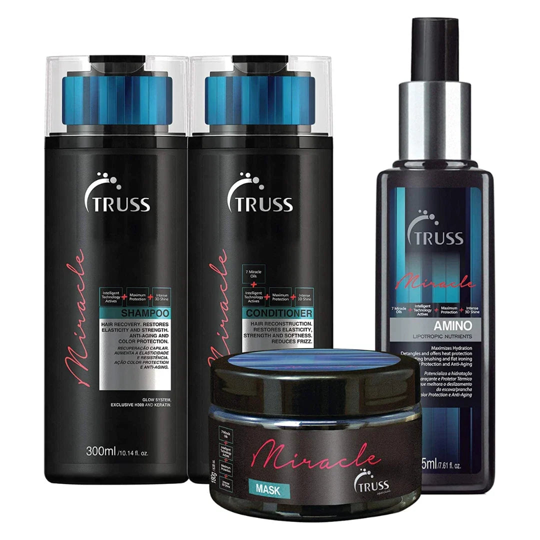 Miracle Shampoo & Conditioner + Mask & Amino Spray Set Bundle